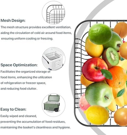 Coolers Wire Basket -Compatible with 90 Qt Rotomold Coolers,Fits Yukon 90 QT，Glide 110 QT 、Ice Cube 48 QT&60 QT Coolers,Cooler Replacement Parts, Cooler Storage Dry Goods Basket