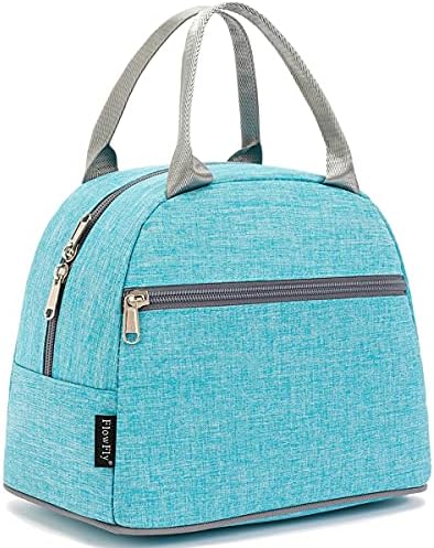 FlowFly Insulated Lunch Cooler Bag - Tote Bag Organizer for Women/Men, Sea Blue