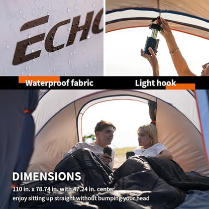 EchoSmile Instant Pop Up Camping Tent, 2/4/6 Person Easy Setup Tent