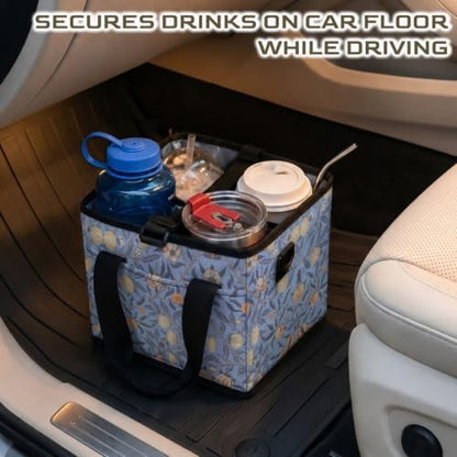 William Morris Style Print Foldable Softside Cooler Bag for Car