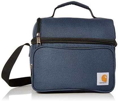 Carhartt Insulated 12 Can Two Compartment Lunch Cooler, Durable Fully-Insulated Lunch Box, Navy
