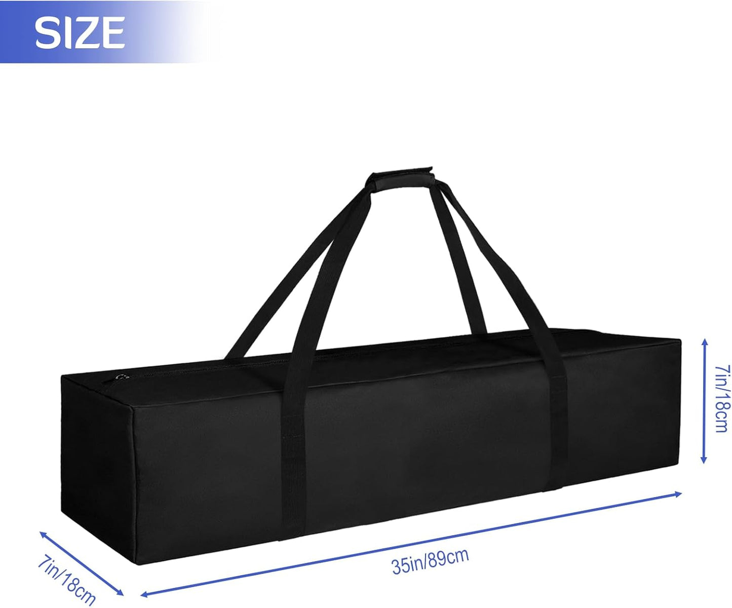 INFANZIA 35inch Sports Duffel Travel Bag, 28L Extra Large Duffel Luggage Bag with Upgrade Zipper, Water Resistant & Foldable Equipment Storage Bag for Fishing Tripod Tent Umbrella, 2PCS