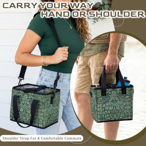 Portable Foldable Insulated Beverage Bag, William Morris Print