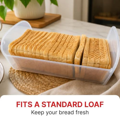 Tafura Bread Containers, 2 Pack, Airtight BPA-Free Bread Storage Boxes