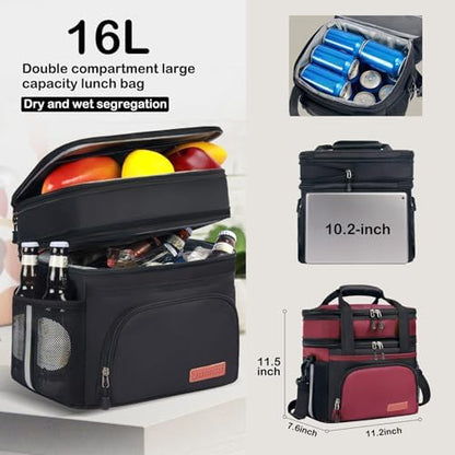 JOINGO Tactical Lunch Box for Men/Women, 16L Expandable Insulated Lunch Bag