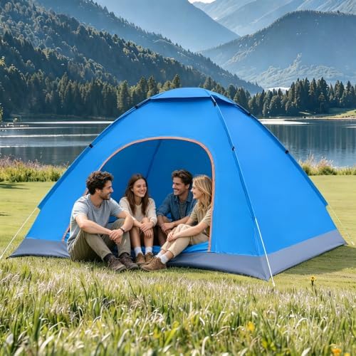 2 Person Pop Up Camping Tent Instant Setup Shelter with Top Cover