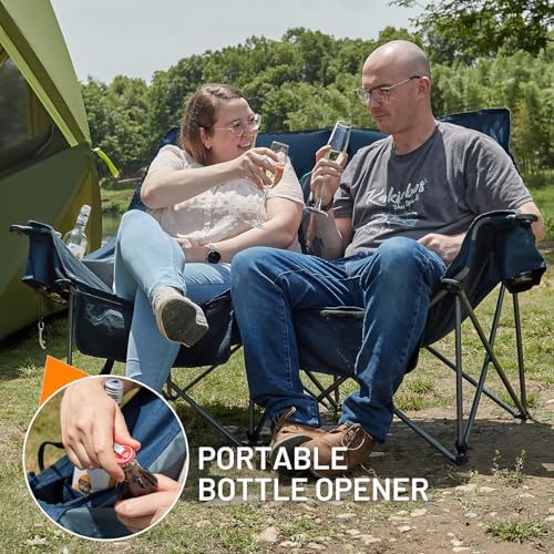 Timber Ridge Double Camping Chair Heavy Duty Outdoor Folding Camp Couch