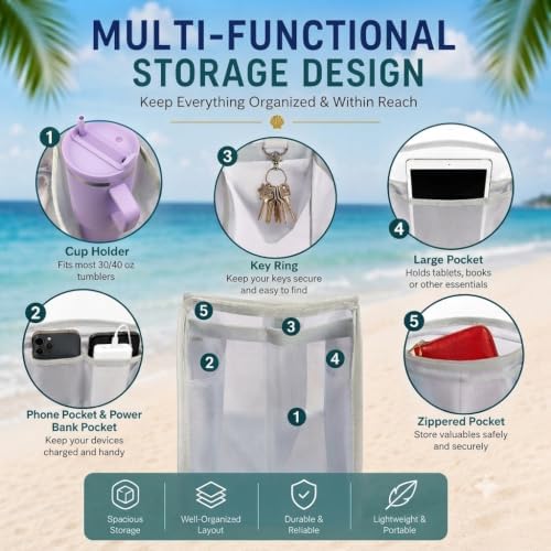 2-in-1 Cooler Insert for Bogg Bag,Cooler Organizer for Beach Rubber Tote
