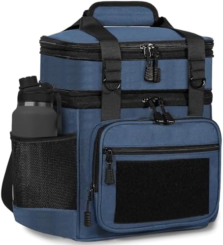 GLENKEY Tactical Lunch Box Men Expandable Insulated Leakproof Cooler Bag