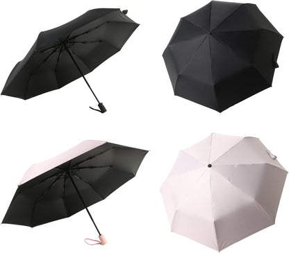 BAODINI Small UV Protection Travel Umbrella Compact for Rain and Sun UPF 50+ 41 inch Portable Umbrella for Women and Men