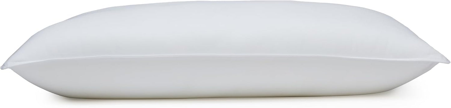 Amazon Basics Down Alternative Bed Pillows, Medium Density For Back and Side Sleepers, King, 2-Pack, White, 36 in L x 20 in W