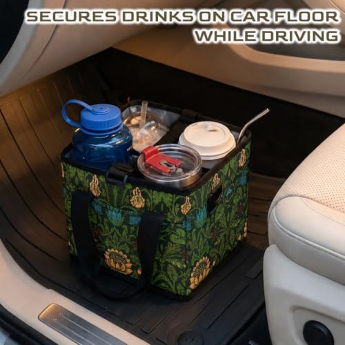 Insulated Collapsible Cooler Bag, William Morris Style Print