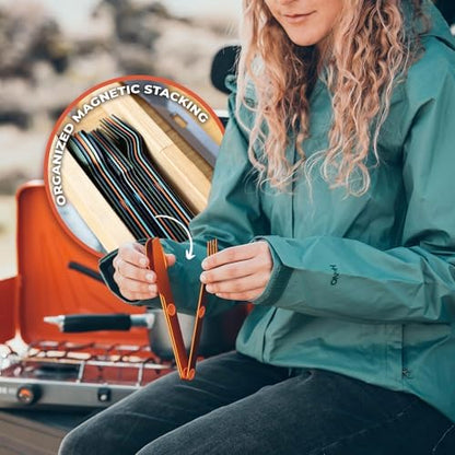 FULL WiNDSOR - MAGWARE Magnetic Travel Camping Cutlery Utensils Set