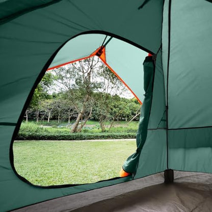 unp 6 Person 4 Season Dome Tent, Easy to Set Up for Camping & Hiking, Lightweight & Portable, Green