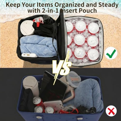 2-in-1 Cooler Organizer Insert Mesh Pouch for Bogg Bag Accessories