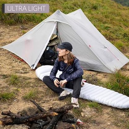 3FULGEAR Lanshan 2 Pro Tent 2 Person Ultralight Camping Tent, 3/4 Season Professional 20D Silnylon Rodless Tent for Camping, Climbing, Hiking
