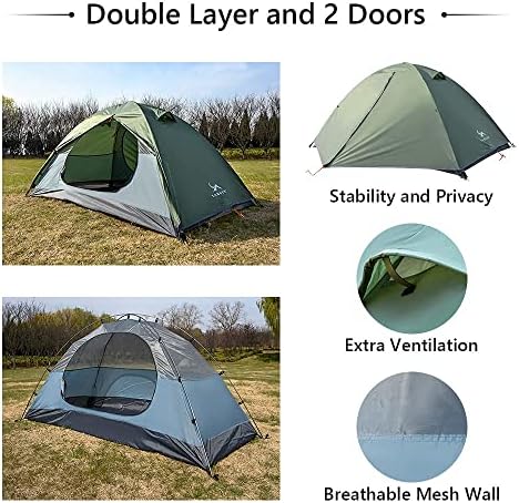 MC TOMOUNT Backpacking Tent 1-2 Person Waterproof Lightweight Camping Tent
