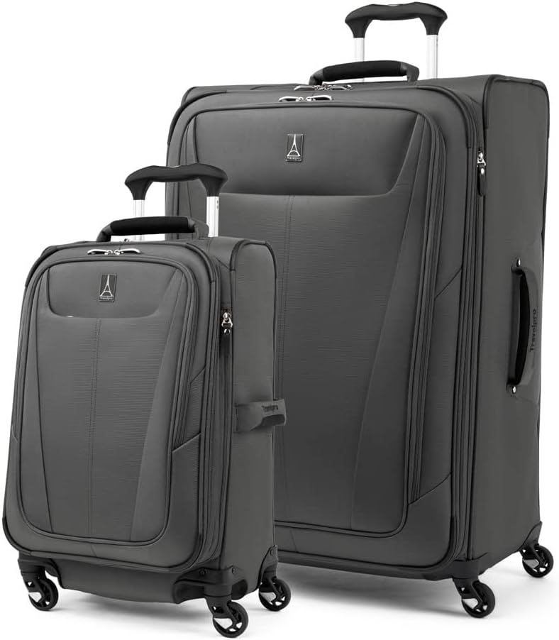 Travelpro Maxlite 5 Softside Expandable 2-Piece Luggage Set — Carry-On and Large Checked Luggage — Shadow Grey