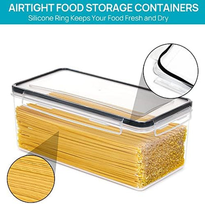 Vtopmart Pasta Storage Containers, 8 Pack, 3.2L Airtight Canisters