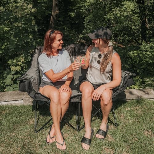 REALEAD Double Camping Chair Heavy Duty Camping Couch Support 650 lbs