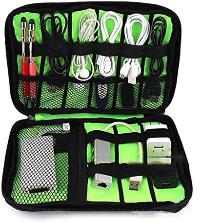 1pack Travel Electronics Cable Organizer Bag Portable Storage Case for Mobile Phone Hard Drive Cords USB Cables Charger Organizer