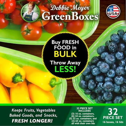 Debbie Meyer UltraLite GreenBox, Reusable Food Storage Containers with Lids