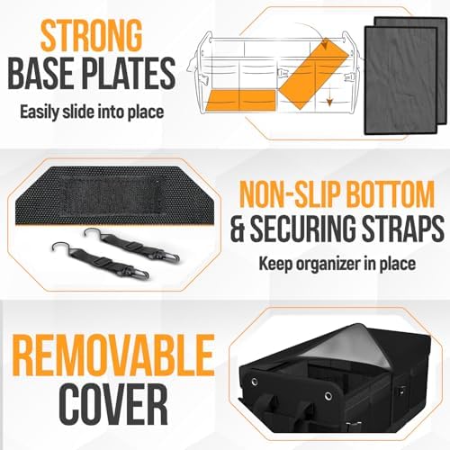FORTEM Trunk Organizer - Collapsible Car Organizer & Storage Bag for SUVs