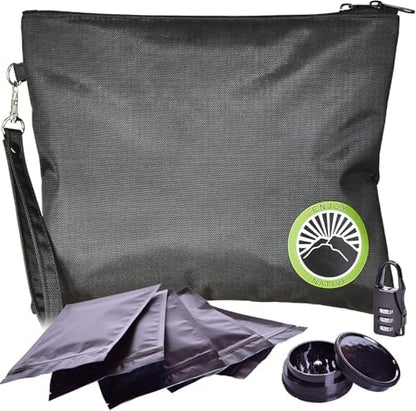 Enjoy Native Smell Proof Bag with Lock 11" x 9", Smell Proof Container, Dog Tested Odor resistant Bags, Best Zipper odor sealing pouch for Herbs, Coffee & Travel Medicine, Scent resistent Containers