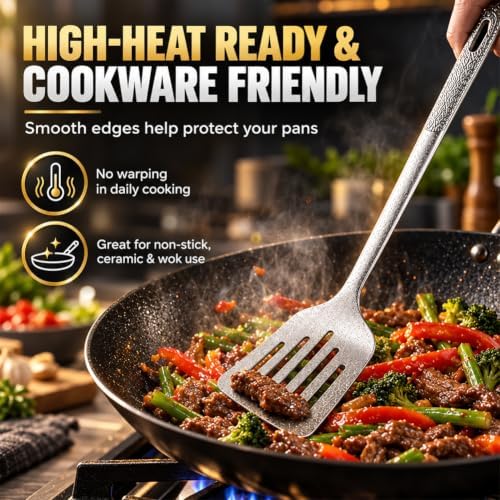 Pure Titanium Cooking Utensil & Spatula Set，Flat spatula