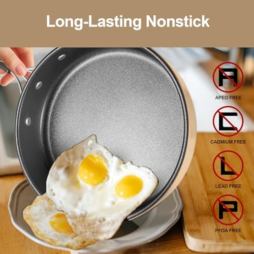 Odoland 15pcs Camping Cookware Mess Kit, Lightweight Pot Pan Kettle Set