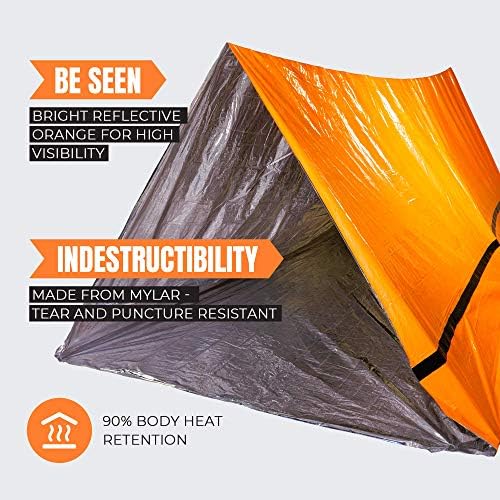 MEKKAPRO Emergency Shelter Survival Tent, Waterproof Camping Kit - 2 Person