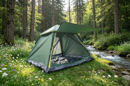 Wind Tour Lightweight Backpacking Camping Tent Waterproof Double Layer Family Tent for Hiking Fishing Outdoor Travel Picnic