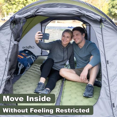 Camping Tent, Pop Up Instant Tent for 2-4 Person, Sets Up in Just Seconds, Waterproof Durable Tent with Carry Bag for Camping Hiking Outdoor