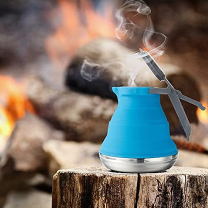 Geiserailie 1.5l Portable Collapsible Kettle Camping Pot