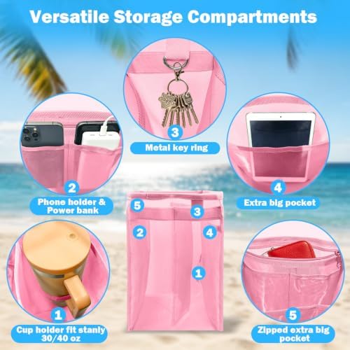 2-in-1 Accessories for XL Large Bogg Bag - Cooler and Organizer Insert, Portable PEVA Cooler Bag, Ice Chest with Handle and Strap, Lightweight Mesh Inserts Bogg Bag Organizer only for XL