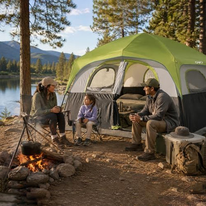 UNP 6 Person Tents for Camping Waterproof Family Cabin Tent with Rainfly