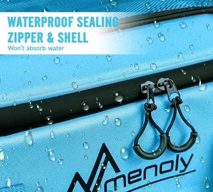 MENOLY Paddle Board Accessories Cooler, 25L Sup Kayak Deck Cooler Bag Fit 30 Cans with Bottle Opener, Adjustable Strap for Paddleboarding, Kayaking, Camping