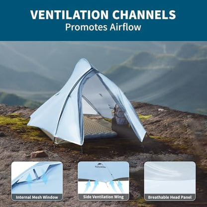 Naturehike Cloud-Up 2 Person Tent Lightweight Backpacking Tent with Footprint - Free Standing Ultralight Camping Hiking Backpack Tents Two Person Tent