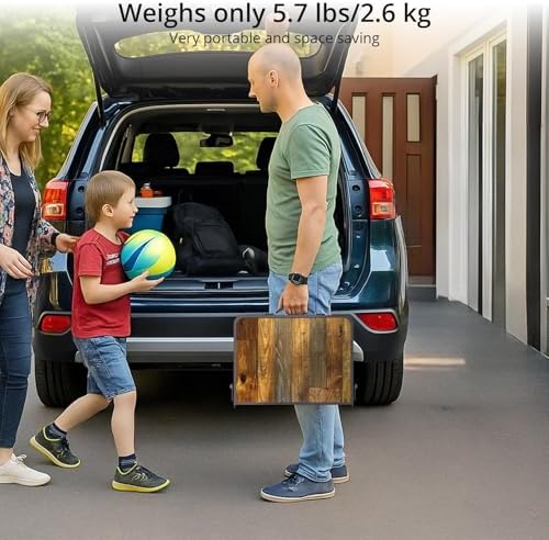Anbte 2ft Camping Folding Table, 24" X 16" Aluminum Small Portable Table