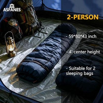 ASFANES Screened Camping Tent, 1-2 Person Waterproof, Haven Tent