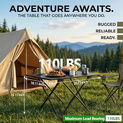 Folding Camping Table, Small Camping Table, Portable Aluminum Camp