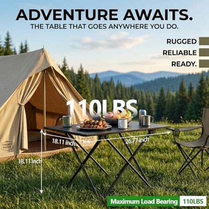 Folding Camping Table, Small Camping Table, Portable Aluminum Camp