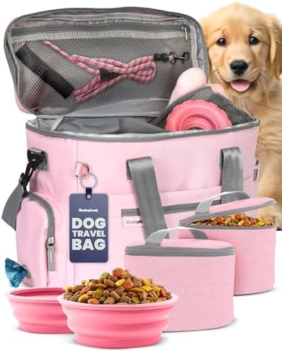 Rubyloo Original Doggy Bag™ Dog Travel Bag for Supplies with Travel Bowls