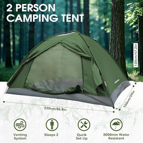 JAICOM 1-4 Person Camping Tent - Lightweight Backpacking Tent, Easy Set Up