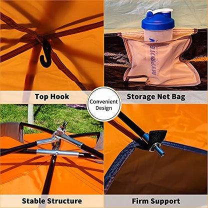 IFAST 2/6 Family Camping Tents, Outdoor Double Layers Waterproof Windproof with Top Roof Rainproof and Large Mesh Windows Portable Easy Set Up Camping Gear with Carry Bag for All Seasons