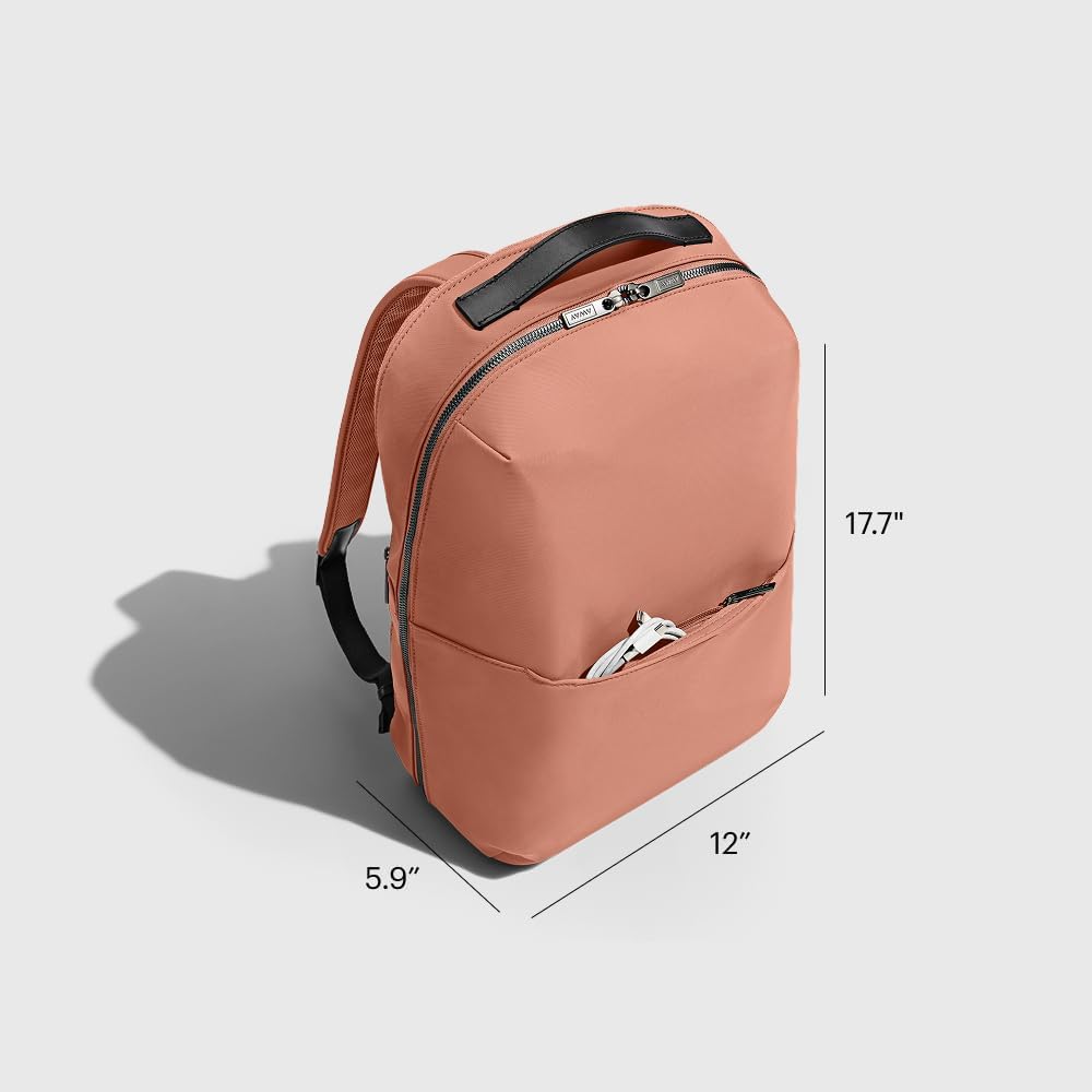 Away Everywhere Zip Backpack, Travel Backpack with Laptop Sleeve, Lightweight & Durable, Travel Essentials, Clay Pink