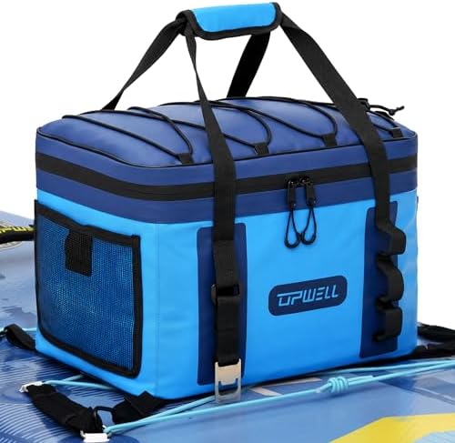 UPWELL Paddle Board Accessories, Waterproof SUP Cooler Bag with TPU Zipper, PVC Dry Bag, 42 Cans Surf Kayak Cooler