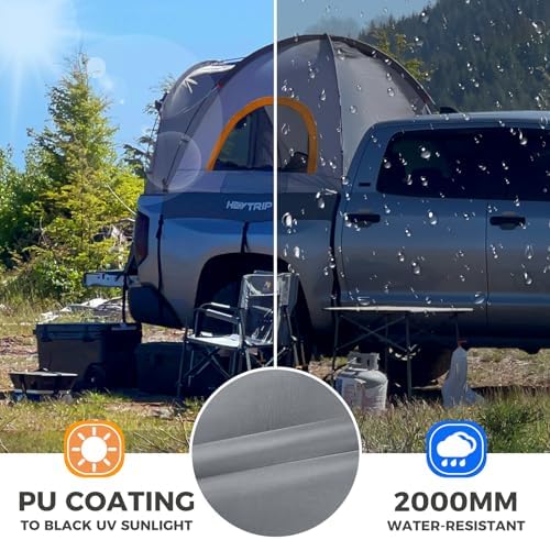 HEYTRIP Truck Bed Tent 5.5ft-6.8ft Waterproof Pickup Truck Tent Double Layer 2 Person Truck Tent Camper for Camping Fishing