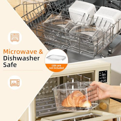 JOYZAN Fruit Storage Containers for Fridge with Airtight Lids 8 Pack