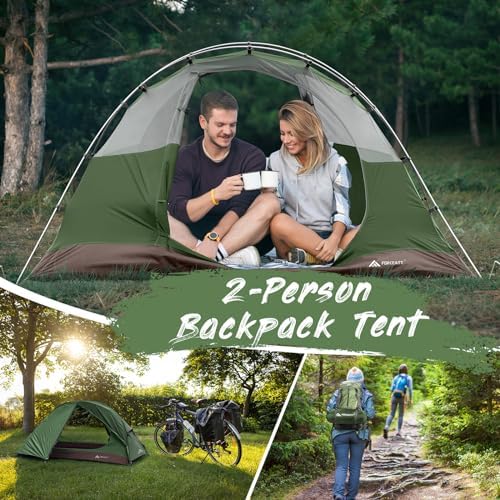 Forceatt Camping Tent 2 Person, Backpacking Tent Waterproof & Windproof, Ultralight Instant Tent with Rain Fly for Camping, Hiking, Outdoor